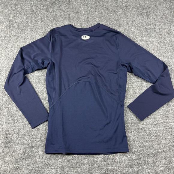 Under Armour HeatGear Shirt Mens Large Blue Long Sleeve Compression Baselayer - Picture 5 of 7